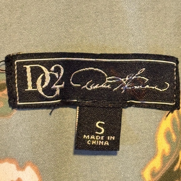 DG2 Donna Gilman S Zip Blouse Multicolor Gray Floral Long Sleeve Mock Neck Lined - Picture 11 of 13